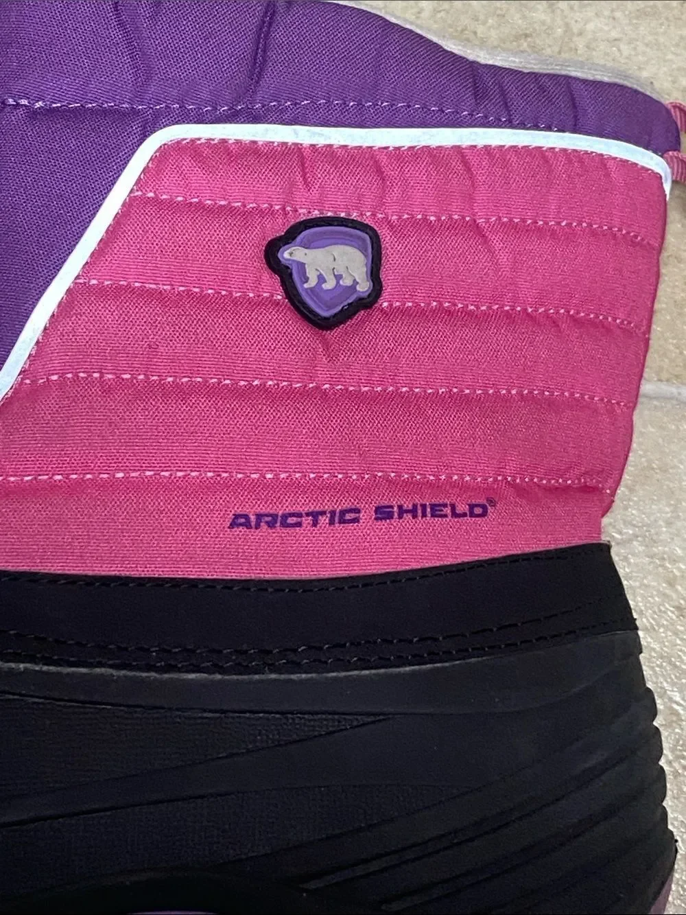 ARCTIC SHIELD SNOW COLOR PINK BLACK PURPLE GIRL SHOES BOOTS SIZE 4